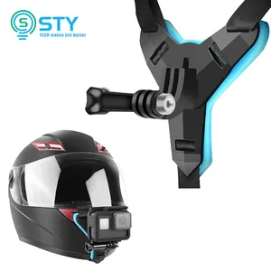 Sty Voor Gopro Hero Mounted Helm Adapter Fiets Camera Mount Kin Band Motorhelm Camera Stand Accessoire