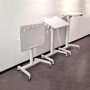 Bureau debout pliable moderne en métal avec vérin à gaz et hauteur réglable pour ordinateur portable, idéal pour le bureau, l'école, l'hôpital, la maison, l'appartement et l'hôtel - Product Image 5
