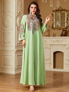 Muslim Eid <b>Dress</b> for <b>Women</b> Embroidery Abaya Party Caftan Robe Jalabiya Ramadan Morocco Dubai <b>Kaftan</b> Islam 2025 Vestidos Largos - Product Image 5