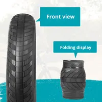 Pneus larges en caoutchouc pour motoneige, VTT, vélo tout-terrain, avec talon en fil métallique, 20/24/26 pouces, certifiés CE, pliables, inversés