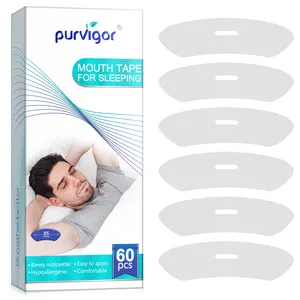 Bande de sommeil anti-ronflement de marque privée PURVIGOR pour soulager la respiration nasale, bandes buccales pour dormir et réduire le ronflement