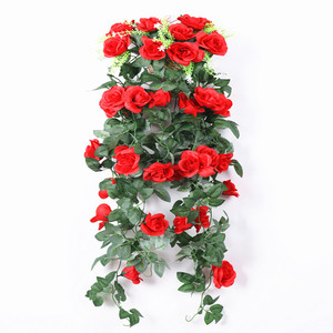 Guirnalda de Rosas Artificiales Maihe para Colgar en la Pared, 100-200 cm, Flores de Seda, Hojas Verdes, Decoración de Techo para Bodas en Interiores - Product Image 5