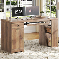 Bureau d'ordinateur simple pour la maison et le bureau, avec tiroir verrouillable, idéal pour l'écriture et l'étude des étudiants, bureau de chambre à coucher