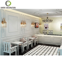 Présentoir de crème glacée en marbre moderne personnalisé pour la décoration intérieure de magasin de crème glacée au détail