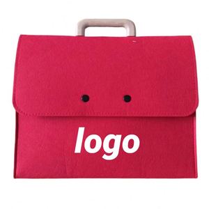 Promotion Custom Logo Premium Wool Felt <b>Handbags</b> Combined with Delicate MidAutumn Mooncake Gift <b>Boxes</b> for Corporate Events - Product Image 1