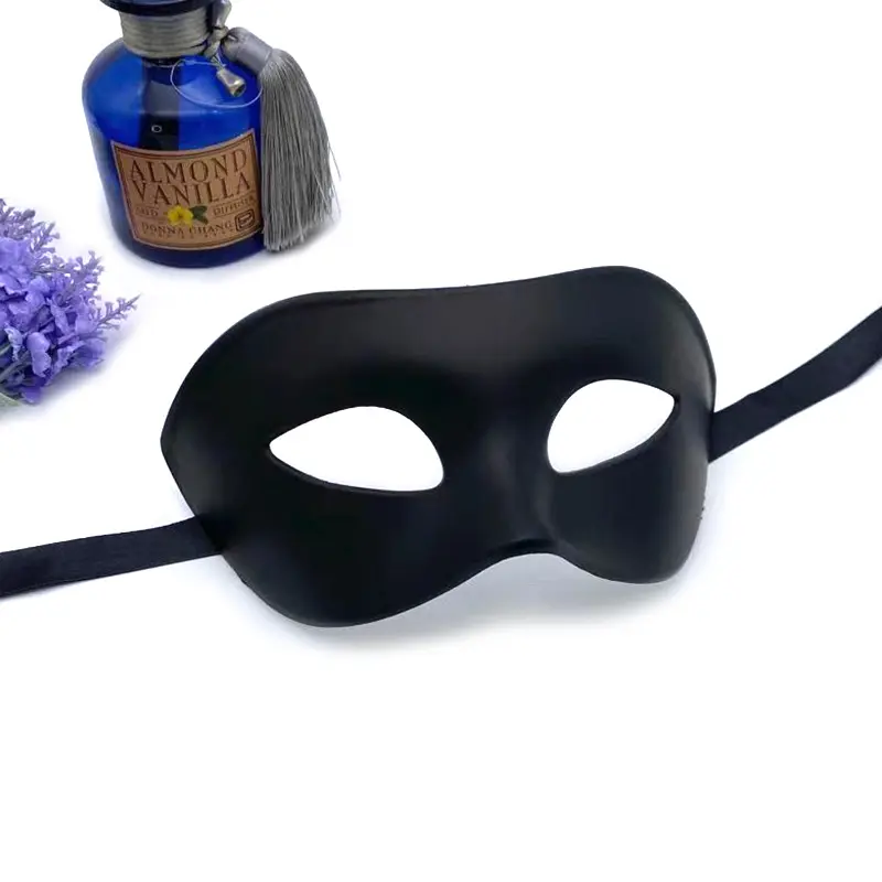 JTX578 Halloween Party Cosplay Costume Wedding Decoration Props Antique Face Mask Halloween Masquerade Black Mask