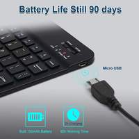 Teclado Inalámbrico Bluetooth Ultrafino de Diseño Personalizado, Mini Teclado Inalámbrico Portátil para Tablet