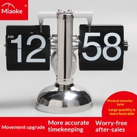 Kreative Flip-Tischuhr, Seitenumblätternde Uhr, Retro-Flip-Uhr, Automatisch