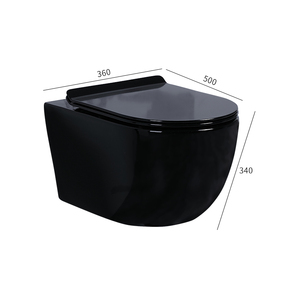 Nhà Vệ Sinh Bồn Cầu Treo Tường Màu Đen Mờ Quá Trình Đầu Tiên Nhà Vệ Sinh Một Mảnh Không Vành Bằng Gốm Cho Phòng Tắm - Product Image 6