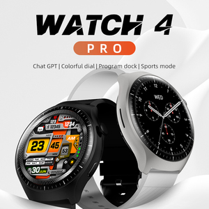 Montre intelligente 4 <span class=keywords><strong>Pro</strong></span> Montre intelligente à écran rond <span class=keywords><strong>Wearfit</strong></span> <span class=keywords><strong>Pro</strong></span> Bracelet intelligent étanche Grande capacité de batterie Montre intelligente avec 2 bracelets - Product Image 4