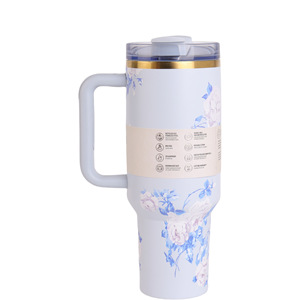 <span class=keywords><strong>Vaso</strong></span> Térmico Personalizado con Estampado Floral 3D para Stan Cup de 40 oz con Asa, Taza de Viaje, Bicchiere Isolato, <span class=keywords><strong>Vaso</strong></span> Aislado, Gobelet Isotherme - Product Image 2