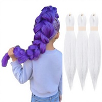 ShowJarlly 8 paquets d'extensions de cheveux tressés pré-étirés texture Yaki 1B #   Cheveux professionnels doux et légers