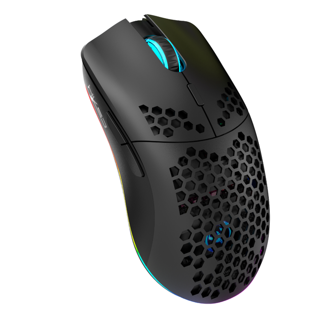 Skeleton Hole Charging Wireless Dual-mode Mouse Gaming RGB Light-emitting Computer Office Mouse Lightweight