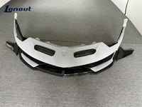 Pare-chocs avant pour Lamborghini Aventador LP700/LP720S, kit carrosserie style SVJ, lèvre de pare-chocs avant en fibre de carbone forgée