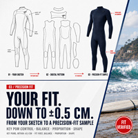Combinaison de surf pour homme personnalisée, 4/3 mm, fermeture éclair sur la poitrine, néoprène extensible, combinaison intégrale de surf, 43 Combinaison Homme Surf