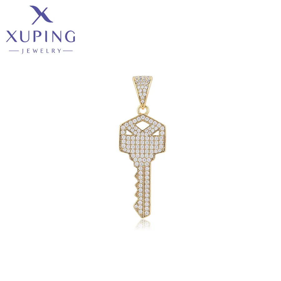 X000687476 XuPing jewelry fashion hot sale Simple pendant high quality Environmental 14K gold color key Neutral pendant