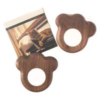 Ouvre-bouteille moderne en bois de noyer noir en forme de patte de chat, tire-bouchon, outil de bar, cadeau