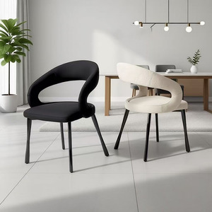 Sedia d'Accento Contemporanea Minimalista, Seduta Ergonomica Confortevole in PU con Gambe Eleganti per Sala da Pranzo Domestica - Product Image 5