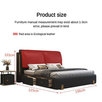 Meubles de chambre à coucher de luxe, prix bas, lits capitonnés multifonctionnels en noir doux, taille king, avec rangement pour enfants