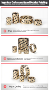 Casquillo Guía de Bronce Autolubricante con Respaldo de Acero y Tapones de Grafito para Troqueles de Punzonado y Estampado - Product Image 3