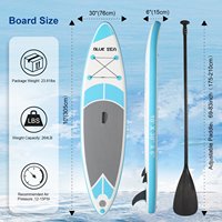 Planche de paddle gonflable portable en PVC Drop Stitch personnalisée pour sports nautiques, surf, stand-up paddle et pêche