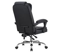 Chaise de bureau en cuir PVC avec dossier haut, réglable en hauteur et inclinable
