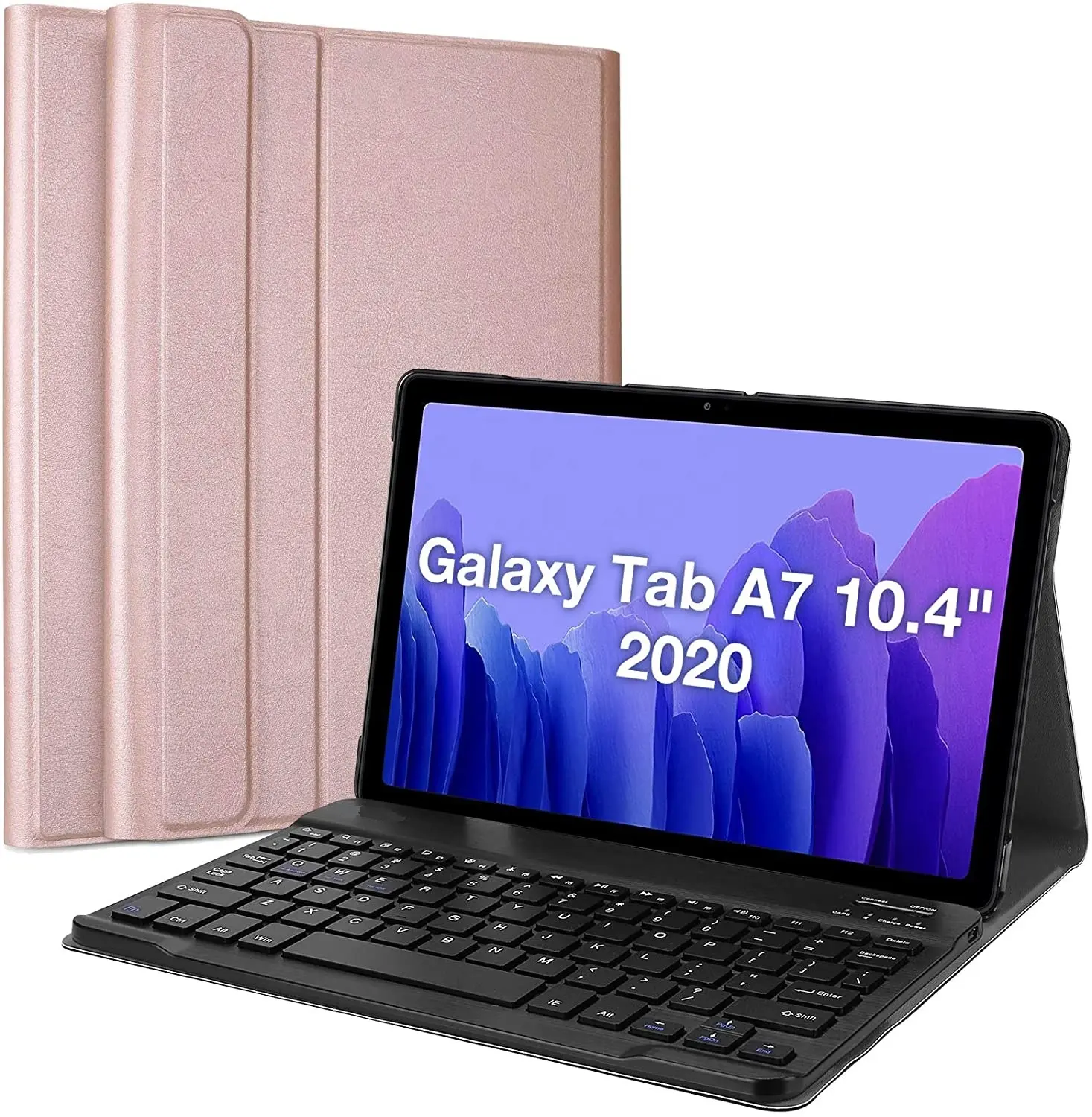 Sarung untuk Galaxy Tab A7, Penutup Kulit Dudukan Lipat dengan Magnet Dapat Dilepas, Sarung untuk Galaxy Tab A7 10.4 Inci T500/T505/T507