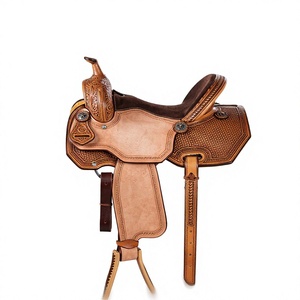 Selle de course en bois, cuir et bambou de style anglais BS International NA295, têtière et couverture pour cheval, durables et confortables - Product Image 3