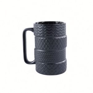 Taza de Café Promocional con Diseño de Neumático 3D, Taza de Cerámica Duradera, Reutilizable, para Viajes, Sublimable, Atractiva y Personalizada - Product Image 1