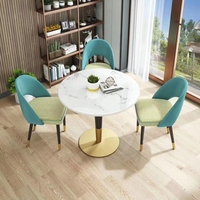 Ensemble de chaises de salle à manger, meubles de jardin modernes et de loisirs, ensemble de table basse avec 4 chaises pour la maison, le bureau et la salle d'étude