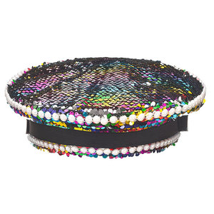 Rainbow Pride Burning Man Lentejuelas Gemstone Festival <span class=keywords><strong>Disfraz</strong></span> Sombrero Mardi Gras Ecoparty - Product Image 4