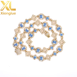 Hip Hop Fine Jewelry 11MM Gold Plated Iced Out Four Leaf <b>Clover</b> 5A Zircon Mens Cuban Link Chain <b>Bracelet</b> Bangles Necklace - Product Image 6