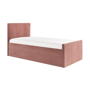 Letto singolo moderno imbottito rosa con 2 materassi, letto estraibile reclinabile <span class=keywords><strong>salvaspazio</strong></span>, elegante arredamento per camera da letto - Product Image 4