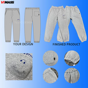 Baggy Sweatpants Gestapelte Hose Individuelles Design Oversized Weites Bein Hochwertiger Puff-Druck Lockere Sweatpants OEM-Fabrik - Product Image 5