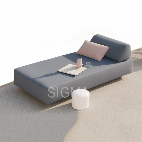 Outdoor Furniture Garden Fabric Chaise Lounge Outdoor Sofa Fabric Chaise Lounge
