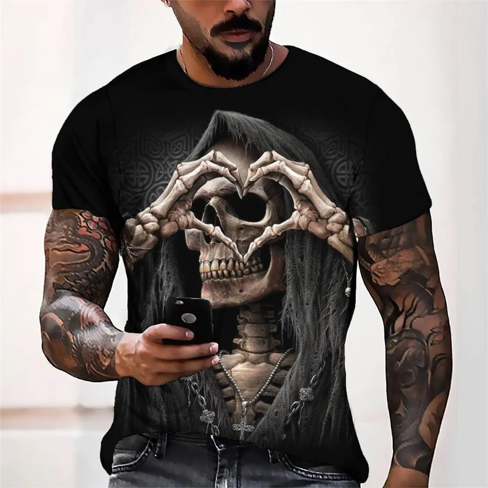 2023 Designer Men's T-shirts Short Sleeve 3D Digital Printing Graphic T Shirts 170g Imitation Cotton T-shirts Pour Hommes