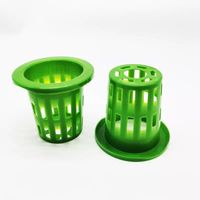 Pots en filet d'aquaponie pour pépinière, pots en plastique noir pour plantes, vente en gros, pots en maille hydroponique