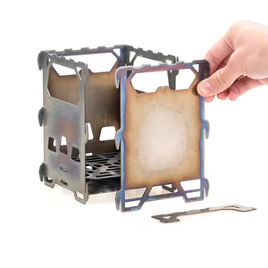 Hot Selling Titanium Portable Outdoor Hiking Camping Rock Climbing Stove Traveling Picnic <b>Backpacking</b> Wood Burning Strong - Product Image 3