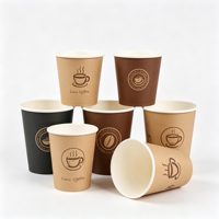 Gobelets en papier jetables industriels personnalisables, à paroi simple, durables, étanches, recyclables, écologiques, de qualité alimentaire