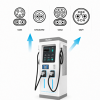 Nouveau chargeur rapide DC pour véhicules électriques 90 kW, IP55, sortie large plage 150-1000 V DC, station commerciale pour véhicules, parking, Type 1/Tesla/Type 2