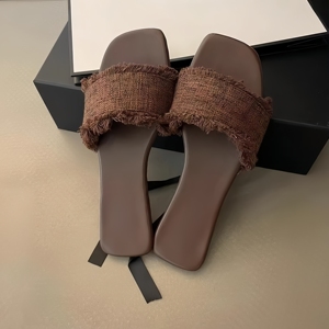 <span class=keywords><strong>Sandalias</strong></span> de Mujer, Verano, Estilo Retro, con Tiras Cruzadas, Tipo Romana, para Playa, Suela Suave, Punta Abierta, Diseño Simple y Moderno - Product Image 4