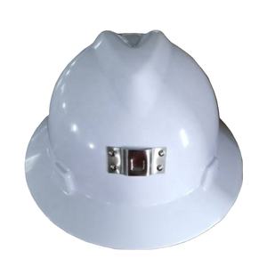 خوذة حماية للرأس بيضاء من البلاستيك ABS مناسبة للاستخدام في التعدين والإنشاءات الصناعية خوذات قوية كاملة الحافة لتأمين المناجم مزودة بقوس لمبات - Product Image 1