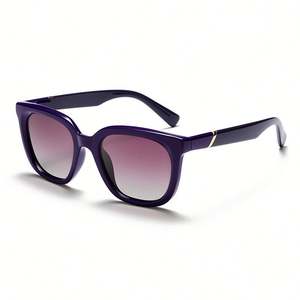Lunettes de soleil polarisées surdimensionnées carrées rétro 2025 personnalisables avec logo, protection UV400, monture TR90, pour femme - Product Image 3