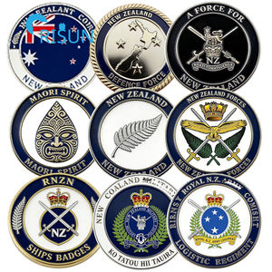 Souvenirs personnalisés Nouvelle-Zélande Drapeau néo-zélandais Forces Vétéran Médaillon Pièces commémoratives Pièce <span class=keywords><strong>de</strong></span> défi personnalisée Nouvelle-Zélande - Product Image 1