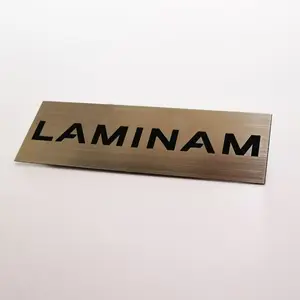 Stiker Label Logam Pelat Nama Aluminium Timbul Cetak Iklan Tahan Air Kustom