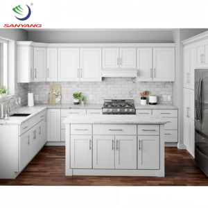 Phổ Biến Rta Khung Rắn Gỗ MDF Sơn Trắng Shaker Tủ Bếp USA Nhập Khẩu Tủ Bếp Từ Trung Quốc Việt Nam - Product Image 3