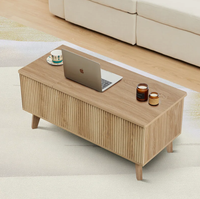 Table basse à dessus élévateur en bois avec rangement Meubles de salon durables Table à thé Ample espace de rangement Table basse élégante