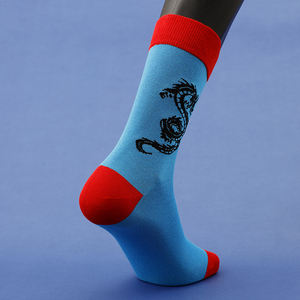 <span class=keywords><strong>Calcetines</strong></span> de punto con patrón de dragón chino para hombre, calcetín de Color personalizado - Product Image 5