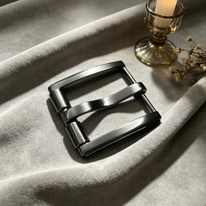 Hebilla de Cinturón Redonda Simple de Aleación de Zinc con Logotipo Personalizado, Sin Níquel, para Hombres y Mujeres, Accesorios para Cinturones de Cuero de Uso Diario - Product Image 1