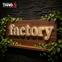 Lettres personnalisées en acier inoxydable plaqué or 3D rétroéclairées par LED, étanches IP65, pour la décoration publicitaire des restaurants haut de gamme